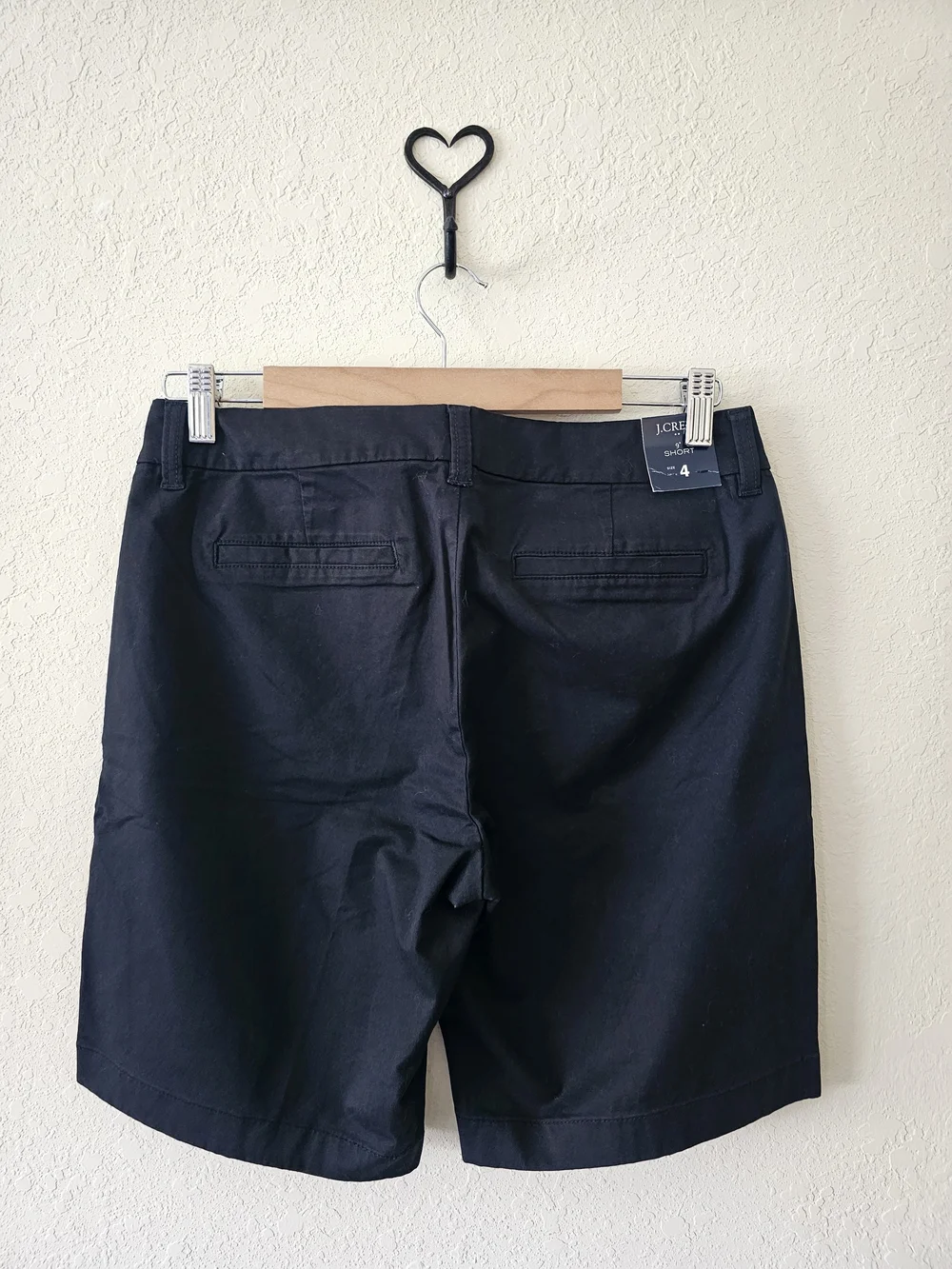 J. Crew Women Black Chino Shorts NWT